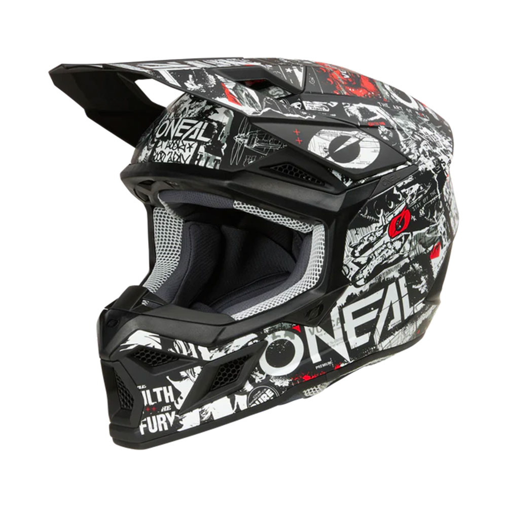 Kaciga ONEAL Cross 3SRS ATTACK crno bela