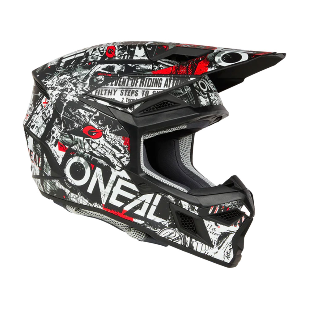 Kaciga ONEAL Cross 3SRS ATTACK crno bela