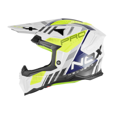 Kaciga NOX Cross N634 STORM žuto plavo bela XL