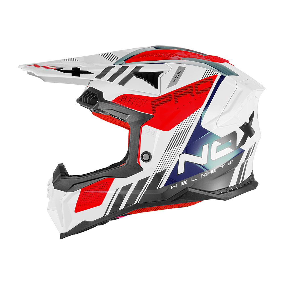 Kaciga NOX Cross N634 STORM crveno plavo bela XL