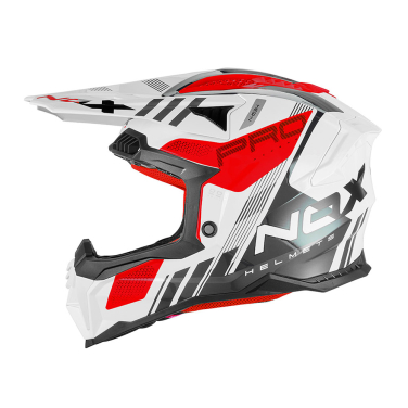 Kaciga NOX Cross N634 STORM crveno bela