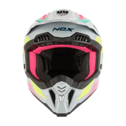 Kaciga NOX Cross N634 STORM nardo sivo roza L