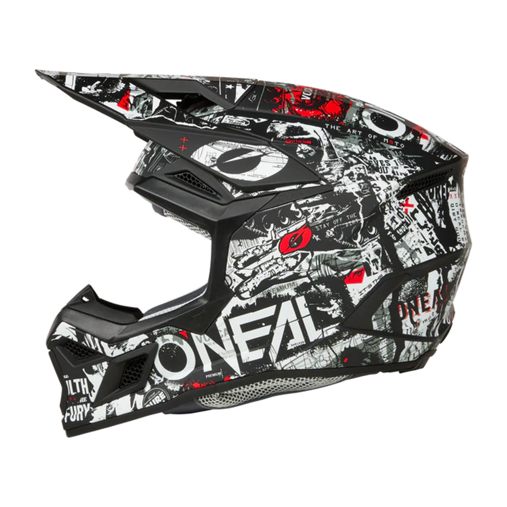 Kaciga ONEAL Cross 3SRS ATTACK crno bela XL