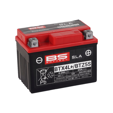 Akumulator BS 12V 4Ah BTX4L-FA SLA desni plus (113x70x85) 65A