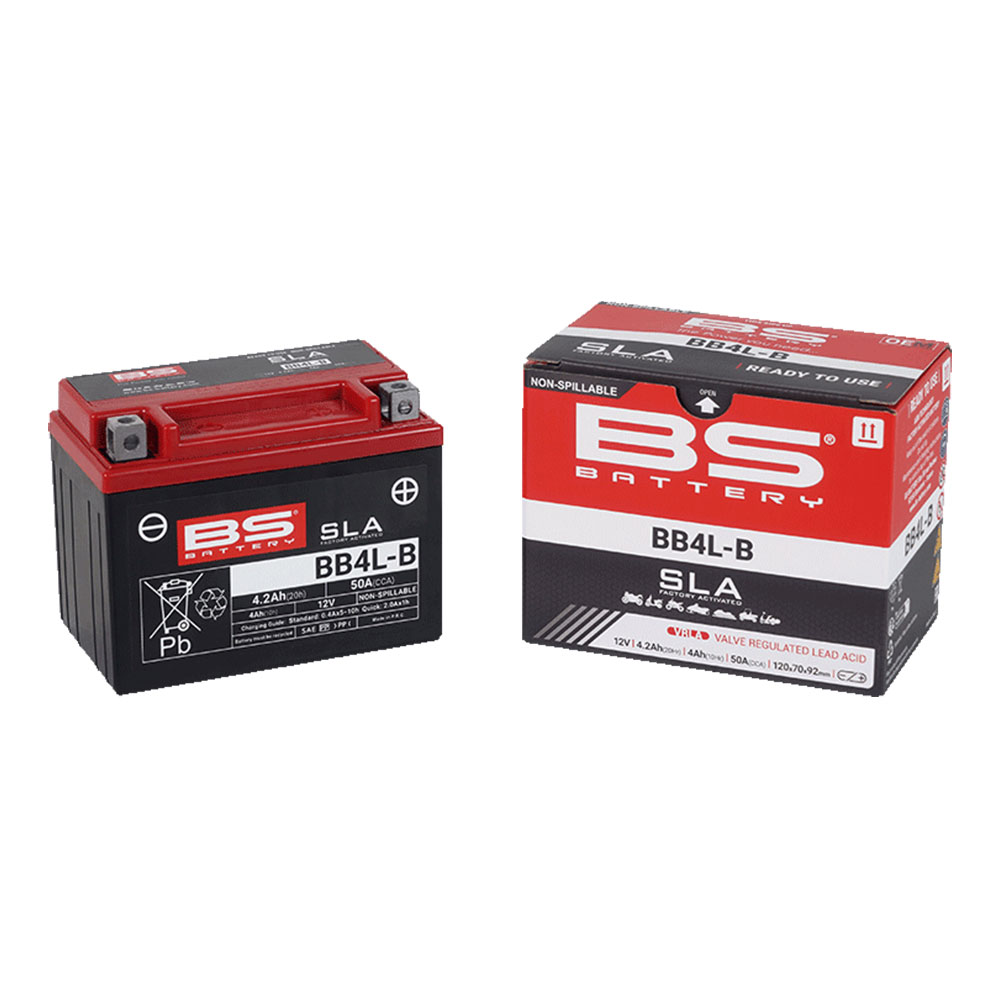 Akumulator BS 12V 4Ah SLA BB4L-B desni plus (120x70x92) 50A