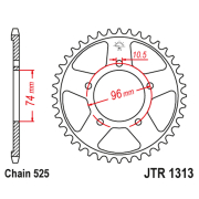Lančanik zadnji JT JTR1313-40 (525) 40 zuba