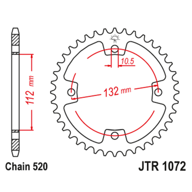 Lančanik zadnji JTR1072 Kymco MXU 250 (520) 38 zuba