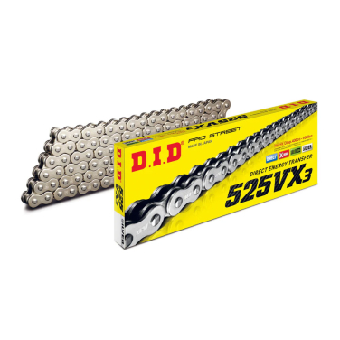 Lanac DID 525VX3 124 linkova Pro-street X-Ring srebrni