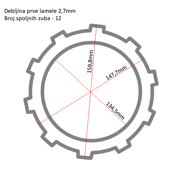 Lamele TRW MCC512-8 set