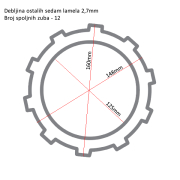 Lamele TRW MCC512-8 set